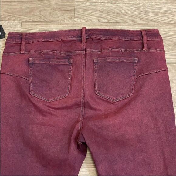 Hot Topic HT Denim Red Hi-Rise Button Fly Super Skinny Jeans - Picture 12 of 13